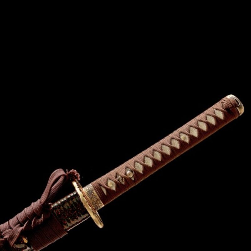 Katana Amaterasu (Acciaio T10 con Hamon Autentico e Pelle di Razza)