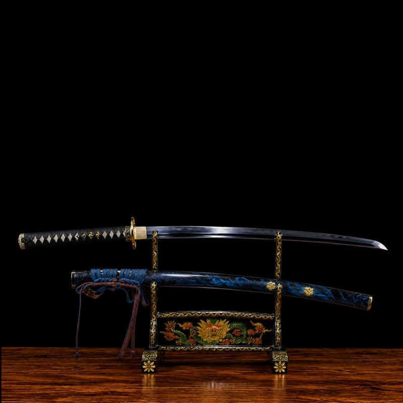 Katana Akane (Acciaio T10 con Hamon Autentico e Pelle di Razza)