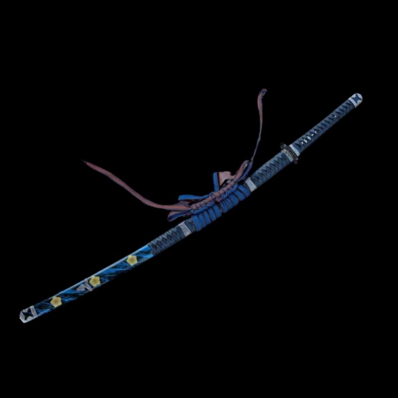 Katana Akane (Acciaio T10 con Hamon Autentico e Pelle di Razza)