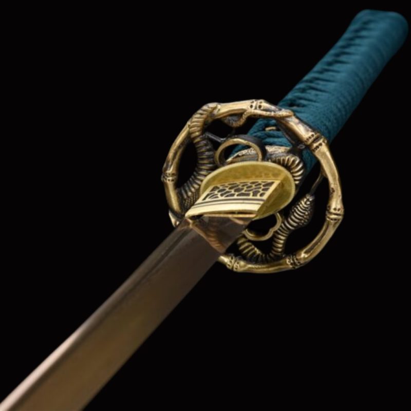 Katana Spring (Acciaio Damasco Dorato)