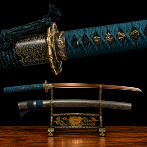 Katana Spring (Acciaio Damasco Dorato)