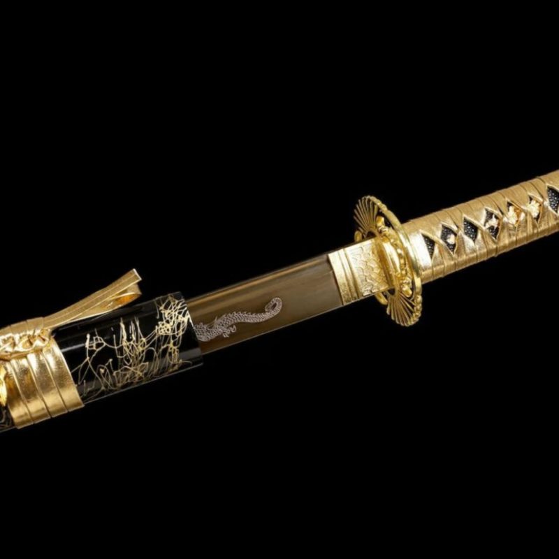 Katana Kohaku (Acciaio al Carbonio 1095 Dorato)