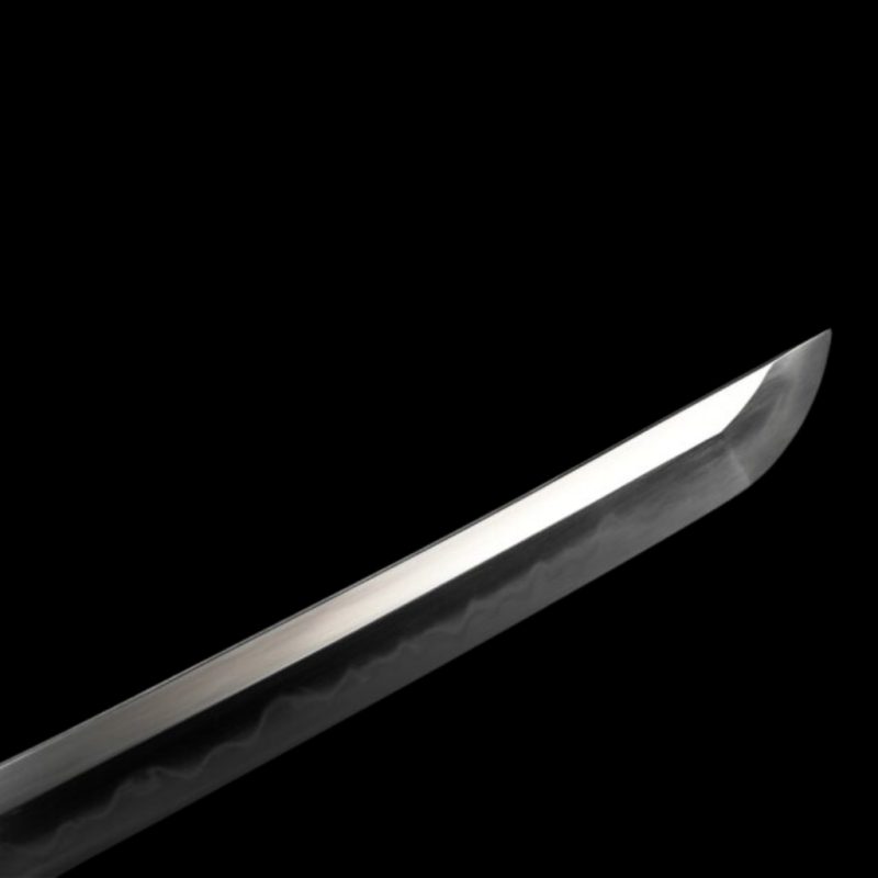 Katana Mikazuki (Acciaio T8 con Hamon Gunome Autentico e Pelle di Razza)