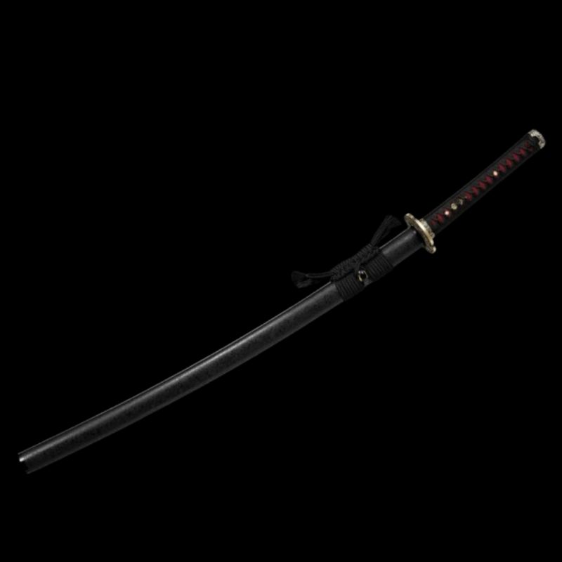 Katana Mikazuki (Acciaio T8 con Hamon Gunome Autentico e Pelle di Razza)