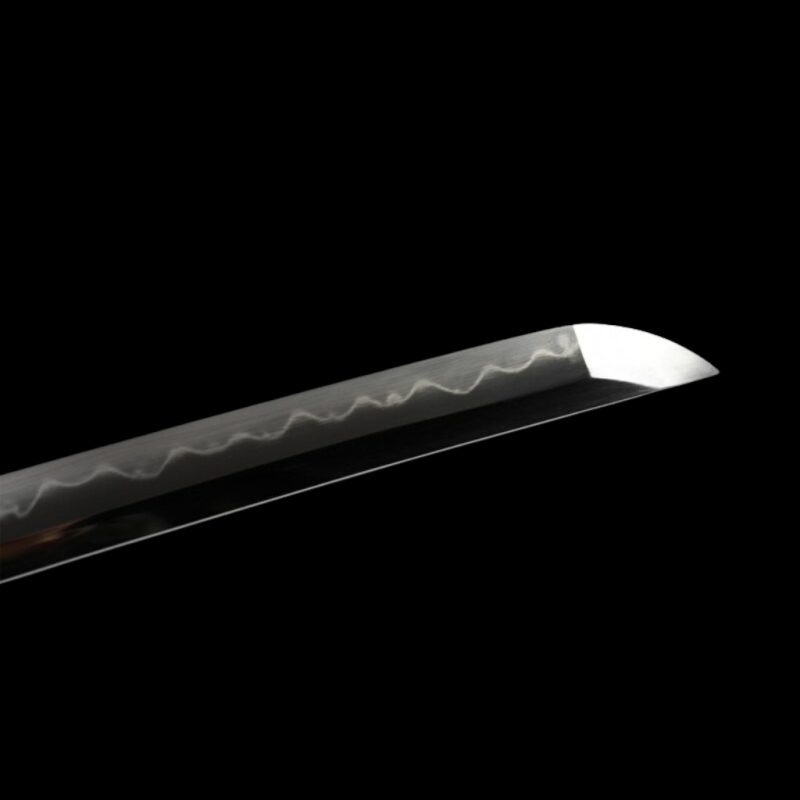 Katana Mikazuki (Acciaio T8 con Hamon Gunome Autentico e Pelle di Razza)