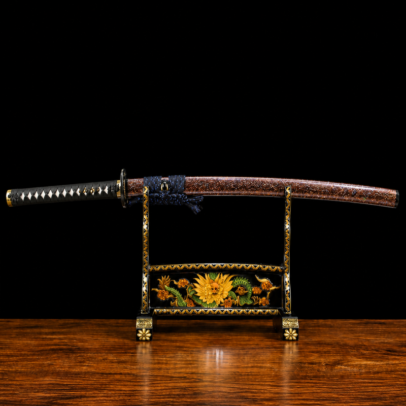 Katana Reizan (Acciaio al Carbonio 1060 con Vera Pelle di Razza)