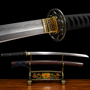 Katana Reizan (Acciaio al Carbonio 1060 con Vera Pelle di Razza)