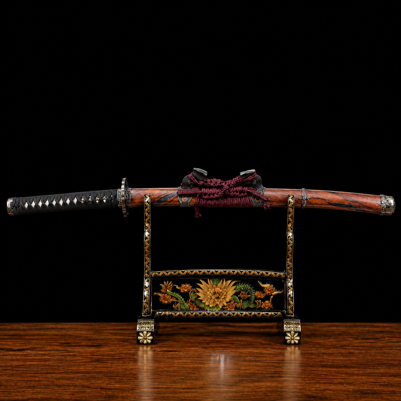 Katana Wave (Acciaio Damasco con Hamon Autentico)