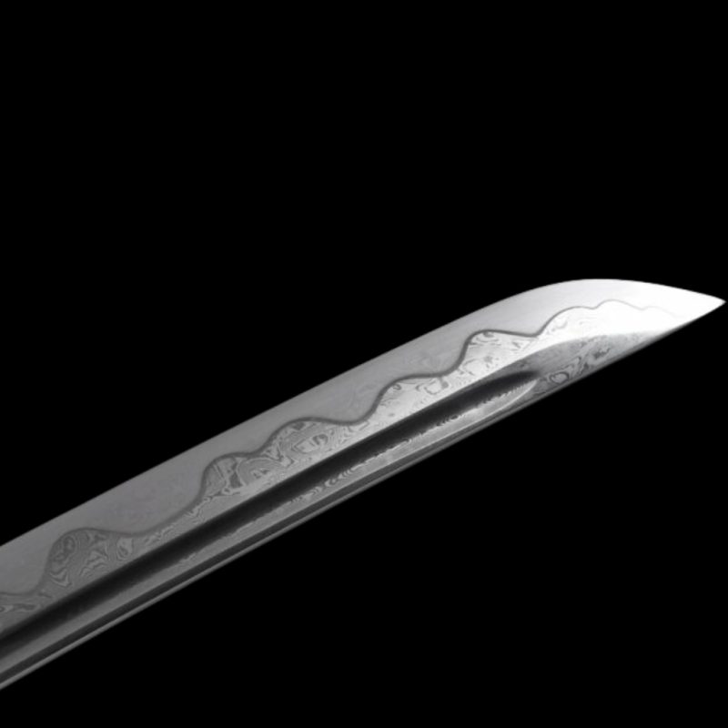 Katana Wave (Acciaio Damasco con Hamon Autentico)
