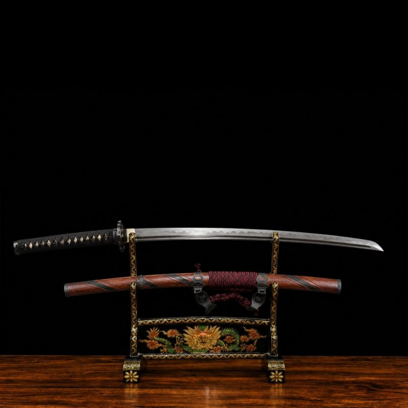 Katana Wave (Acciaio Damasco con Hamon Autentico)