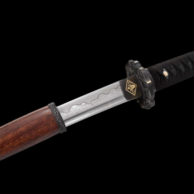 Katana Wave (Acciaio Damasco con Hamon Autentico)