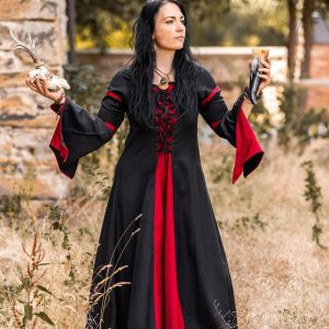 Vestito con maniche a tromba "Larissa"