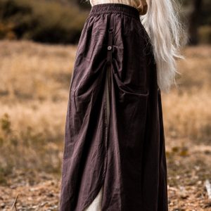 Gonna medievale "Elise" Marrone/Naturel