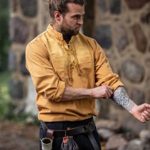 Camicia medievale "Ansbert" Brun miel