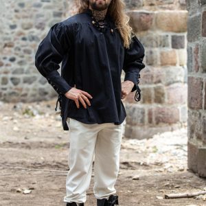 Camicia da pirata "Claude" a poignets lacés