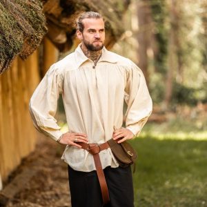 Camicia da pirata con colletto "James"