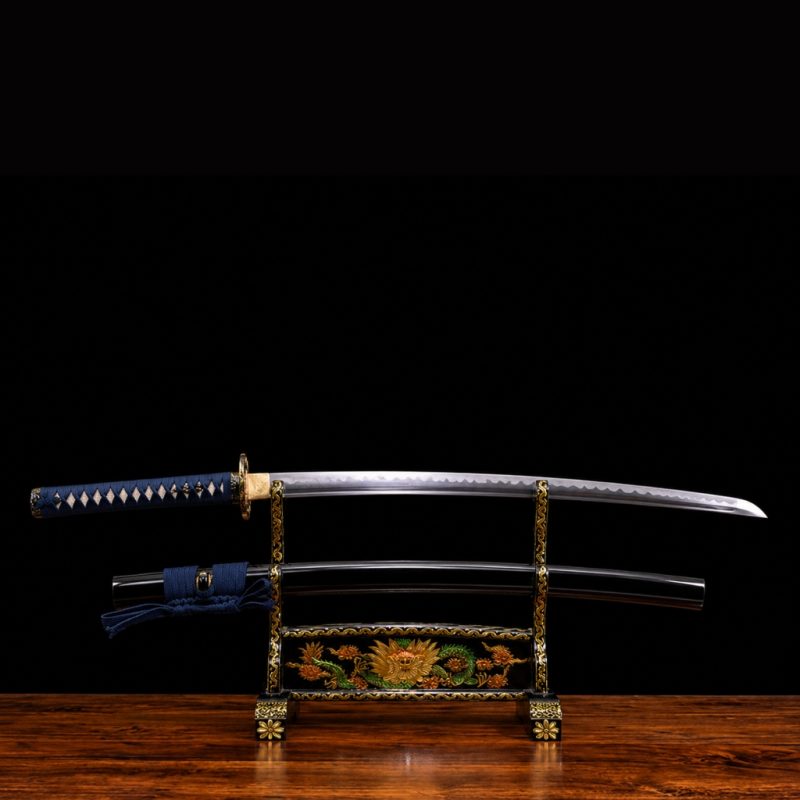 Katana Sakura (Acciaio Damasco & Vera Pelle di Razza)