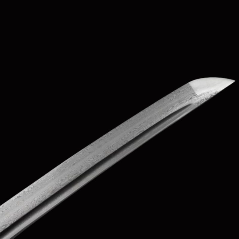 Katana Sakura (Acciaio Damasco & Vera Pelle di Razza)