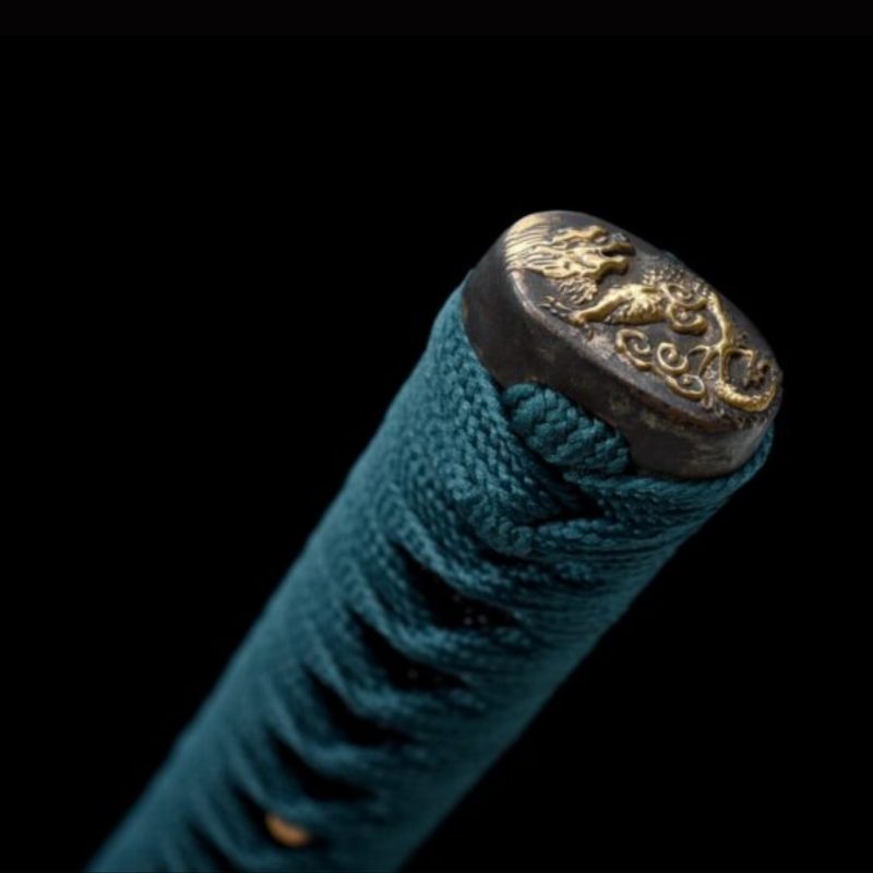 Katana tradizionale in Acciaio Damasco Dorato